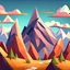 Placeholder: cartoon mountains background