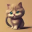 Placeholder: tiny cute cat toy, standing character, soft smooth lighting, soft pastel colors, skottie young, 3d blender render, polycount, modular constructivism, pop surrealism, physically based rendering, square image , no background