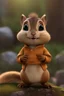 Placeholder: Cute 3d animated chipmunk, he is a nft promoter