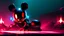 Placeholder: a spider mickey mouse hybrid, photorealism, movie screen capture, horror, sci-fi, retrofuturism, evil, demon-like