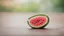 Placeholder: close-up, small watermelon, blurred background