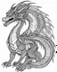 Placeholder: dragon tattoo, coloring book page, clean line art, adults drawing book, Black and white only, crisp black lines, sharp lines, coloring page for adults, black and white picture, lots of details, tattoo style,tattoo ideas, full body