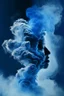 Placeholder: blue smoke in a shape of a person cloud air elemental