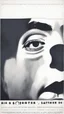 Placeholder: an old poster with the words"BIG BROTHER"(across top), the staring face of a man(middle, facing viewer), text "IS WATCHING"(across bottom), wwii era 1984 propaganda black and white printed poster on old paper