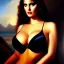 Placeholder: portrait of beautiful busty Bella painting by Brom, oil on canvas, cinematic composition, extreme detail,cinematic composition,fit full head inside picture