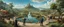 Placeholder: Salvador Dali & Hieronymus Bosch greet each other at an outdoor surrealist market in a beautiful surreal outdoor countryside summer scene with hills, many pathways, stairways, streams, waterfalls, waterwheels, & a flock of dream-like sky-fish fly high in the far distant sky : very high detail, photorealistic, epic cinematic, 8K, Large depth of field