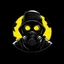 Placeholder: create logo symbol, shadow guard, respirator mask, yellow eyes, cap backwards