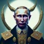 Placeholder: Putin as LUcifer with horn, Character Portrait, magnificent, majestic, highly intricate gigantic, Realistic photography, incredibly detailed, ultra high resolution, 8k, complex 3d render, cinema 4d