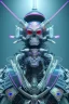 Placeholder: Futuristic Neon crystal skeleton samurai smoke