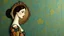 Placeholder: Figura lateral con espejo antiguo — estilo Gustav Klimt