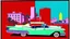 Placeholder: stalking a cadillac eldorado 1959 flammable in colorful palma de mallorca street,pop art,Andy Warhol,Roy Lichtenstein