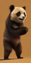 Placeholder: Demonic panda with fangs mean and scary