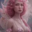 Placeholder: fairy, pink, green, beautiful, hyperrealism, masterpiece, expert, cinematic lighting, sharp focus, 8K, pastel, macro lens, woman, detailed, flower