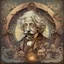 Placeholder: an art nouveau steampunk image of Albert Einstein