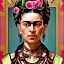 Placeholder: A beautiful portrait of Frida Kahlo by alphonse mucha, japanese tatoos, 4k, high details