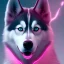 Placeholder: Husky, neon pink eyes, 8K, cinematic lighting, sharp focus, masterpiece, expert