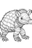 Placeholder: outline art for Armadillo Pup coloring pages with sitch, white background, Sketch style, full body, only use outline, toddlers style, clean line art, white background, no shadows and clear and well outlined.