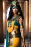 Placeholder: full body Cleopatra, pharaoh makeup, full body shot, written by Orcinus Orca, Ultra detail face in anceiant egipth palace