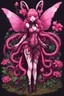 Placeholder: 8bits, pixel art, butterfly, highly detailed, pink, rabbit, blood, scythe, goth woman, leaning pose, full body, squid, intricate detail , plants, wildflower, nest, octopus, fly,Demon girl, creepy, horrifying, sinister, sparks out her mind, rare pose, sparks around,enchanted girl with cyberkatana,darkred slime Goth girl,