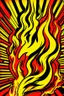 Placeholder: Vintage pop art style, flame fire