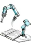 Placeholder: Draw the cover of the journal with the flexible robotic arms as the research object.