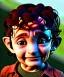 Placeholder: Frodo baggins toddler, full body, dramatic lighting, hyper realistic