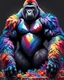 Placeholder: Full body Beautiful antropomorfico gorilla colorful art conceptual, amazing artwork, hyper detailed, ultra maximalist quality, 12k