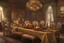 Placeholder: how Europeans imagine an American thanksgiving table, colorful, fantastical, intricate detail, 8k resolution, centered, matte painting, airbrush art, pencil sketch, award winning, masterpiece, crisp quality, sharp