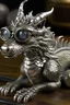 Placeholder: medieval silver dragon with glasses