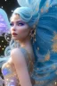 Placeholder: woman glitter blue fairy in a galactic ambiance, long blue hair, detailed gorgeous smile, delicate colors in the foreground, full of details, smooth, light effect，vaporwave colorful, smooth, extremely sharp detail, finely tuned detail, ultra high definition, 8 k, unreal engine 5, ultra sharpBeautyful smiling young woman, long hair amazing blue eyes, flowers, happy cosmic, bright colors, blue, pink, gold, jewels, realistic, photo real, clear sunny background, highly detailed, high contrast, 8k 