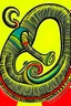 Placeholder: Vintage pop art style of a shofar, rams horn