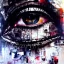 Placeholder: Eyes Wide Shut. Black diamond eyes. James Gurney Jean Tinguely Wadim Kashin hyperrealism detailed painting macro photography surrealism.