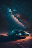 Placeholder: cinematic car under the night sky