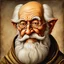 Placeholder: a Dutch Renaissance era caricature illustration of a wizened and aged elder, highly detailed facial features, painted in the style of Pieter Brueghel the Elder , Hieronymus Bosch, and Gerald Scarfe aged canvas, craquelure finish, archaic masterpiece, 4k