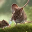 Placeholder:  Field mouse drinking water, cartoon, dark, high definition, ultra 8 k,