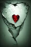 Placeholder: Broken glass heart with nature background