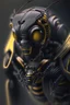 Placeholder: Black and dark color cyborg full bee,8k,sharp focus,hyper realistic, sony 50mm