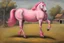 Placeholder: a pink horse like a 19th painting