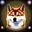 Placeholder: shiba inu gazing eyes, psychic ethereal orbs