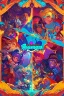 Placeholder: nostalgic Blast from the Past rave party poster cheerfull disney abstract