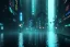 Placeholder: Atmospheric, night, gotham city, dark, unsafe, rain, high level of detail, high definition, blue neon, blue lights, blender 3d