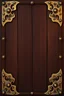 Placeholder: darker wood panel background, framed by decorative western style brass elements in each corner