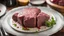 Placeholder: beef tenderloin meat in the kitchen