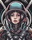 Placeholder: девушка инопланетянин в космосе рисунок