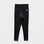 Placeholder: Folded sport legging, top view, flat lay, realistic, active wear, black legging