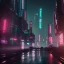 Placeholder: cyberpunk city at night