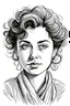 Placeholder: A woman portrait in the style of a drawing