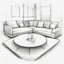 Placeholder: Modern “small” circular coffee table design, sketch