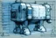 Placeholder: Blueprint concept art sketch: robotic steel trunk from elefant, with eye in trunk