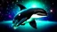 Placeholder: Зшсегку of pretty killer whale on space background